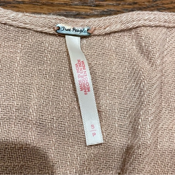 Free People Dress Valerie Vest Iced Chai Tan Cotton Women’s Small Free-est - Picture 3 of 8